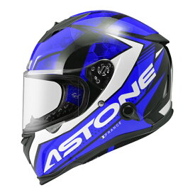 【在庫有り】ASTONE(アストン)フルフェイスヘルメット GTB800ABS インナーシールド装備 着脱式内装バイク用 軽量 エアロダイナミクスグラフィック BLACK/AO11 BLUE　PSマークの種類（PSC）届出事業者名（株式会社はとや）