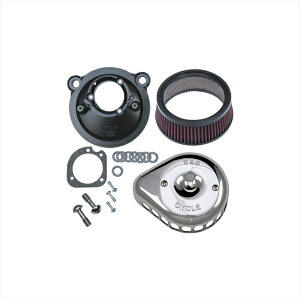 【5日前後で発送】バイクパーツエスアンドエスサイクル S&S ステルス エアクリーナーキット ミニティアドロップ クローム スポーツスター 07-22170-0439C 4550255442132