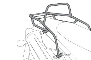 バイクパーツHEPCO&BECKER(ヘプコアンドベッカー) トップケースキャリア リアラック ブラック 6504525 01 014550255355081XT660R/X 07-16