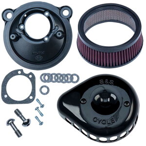 【5日前後で発送】バイクパーツエスアンドエスサイクル S&S ステルス エアクリーナーキット ミニティアドロップ グロスブラック スポーツスター 07-22170-0440C 4550255442156