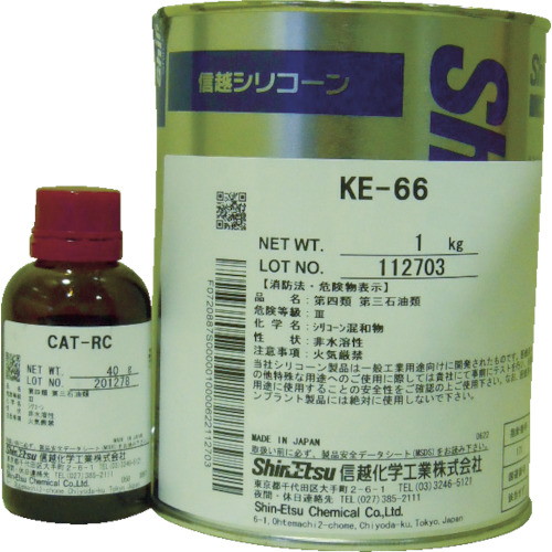 液状ガスケットシーリング バイクメンテ用品 一般工業用 セール 1個取寄品 KE66 1Kg信越 2液タイプ 接着剤