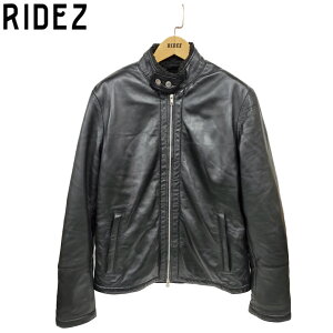 バイク用品ジャケットRIDEZ(ライズ)シングルライダースジャケット RLWJ008革ジャン レザー ボア 保温 ブラック 秋冬用