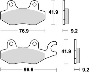 �o�C�N�p�i �u���[�L �N���b�`KITACO �L�^�R SBS�u���[�L�p�b�h E119(688) NSR50 80 93-777-0119000 4990852047093���i