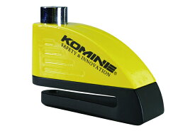 【5日前後で発送】バイク用品 保管 盗難防止コミネ コミネ LK-122 リマインダアラームディスクロック BLK YEL ＃フリー09-122 4573325727908