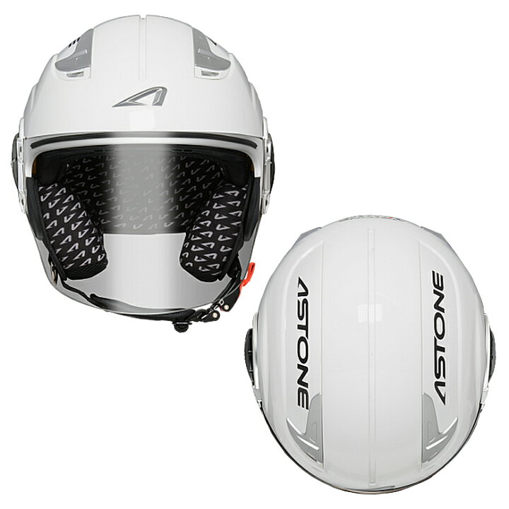 楽天市場 バイクヘルメットastone アストン Dj11 ホワイトジェット ソリッド インナーシールド装備 カッコいい おすすめ 人気 バイク用品はとやグループ2号店