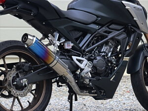 バイクパーツ マフラーダブルアールズ フルEX ラウンド・焼き色チタンサイレンサー CB125R 21- 8BJ-JC91 LS1110JM 4582734412855