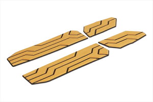 【5日前後で発送】バイクパーツ 外装SP TAKEGAWA(スペシャルパーツタケガワ) ステップパッドセット ライトブラウン/ブラック 09-11-03794514162846674