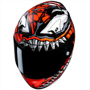バイクパーツ ヘルメットエイチジェーシー MARVEL RPHA12 マキシマイズド ヴェノム #SHJH263RE01S 4997035118267