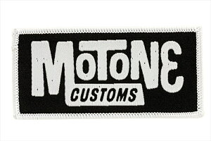 �o�C�N�p�[�cMOTONE CUSTOMS(���[�g�[��) ���b�y�� BLOCK LOGO �u���b�N/�z���C�gPTH0024550646498205