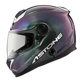 【在庫有り】カーボンヘルメット カーボンフルフェイスヘルメット ASTONE GT-1000F IRIDIUM イリジウムカラー インナーシールド装備 バイクヘルメット 軽量 街乗り ツーリング 通勤通学 アストン