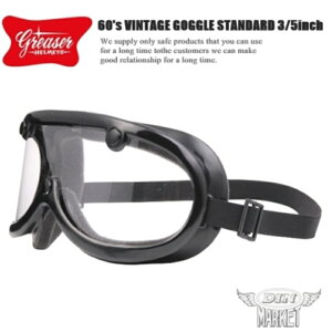 oCNpiDIN MARKET(fB}[Pbg)Be[WS[OX^_[h 60's VINTAGE GOGGLE STANDARD 3/5inchwbg ANZT[ ėpi Kl lIN B[W g
