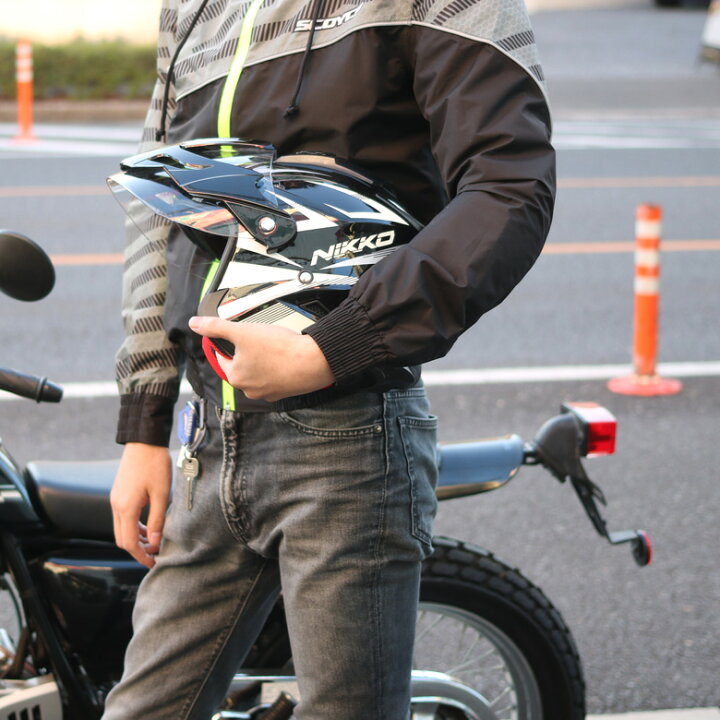 楽天市場 バイクヘルメット2wayジェットヘルメット通勤 通学 ツーリング インナーバイザー ツーウェイ カッコいい オシャレ 安いnikkohelmet N 553 Black White Silver バイク バイク用品はとやグループ