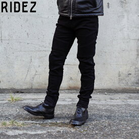 バイク用品ライディングパンツRIDEZ(ライズ)スリムフィットジョガーパンツ RDB1032バイク用パンツ デニム 街乗り ブラック 取寄品