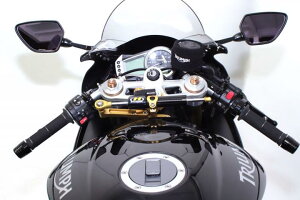 �o�C�N�p�i �n���h��HYPERPRO �n�C�p�[�v�� CNC�X�e�_���X�e�[SET 75mm BLK TRIUMPH DAYTONA675 06-1222119032B 4538792879376