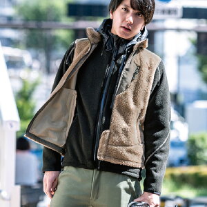 urbanism(アーバニズム)ウィンドブレイクボアフリースベスト UNK-602