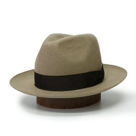 【Blueno Hat/ブルーノハット】Standard Fedora スタンダード中折ハット グレーベージュ 帽子 紳士帽 裏地 ペーズリー