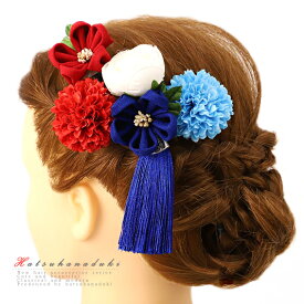 楽天市場 髪飾り 花 青の通販