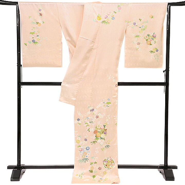 楽天市場】訪問着 吉澤友禅 十日町友禅 正絹 ピンク 桜色 桜 菊 牡丹 