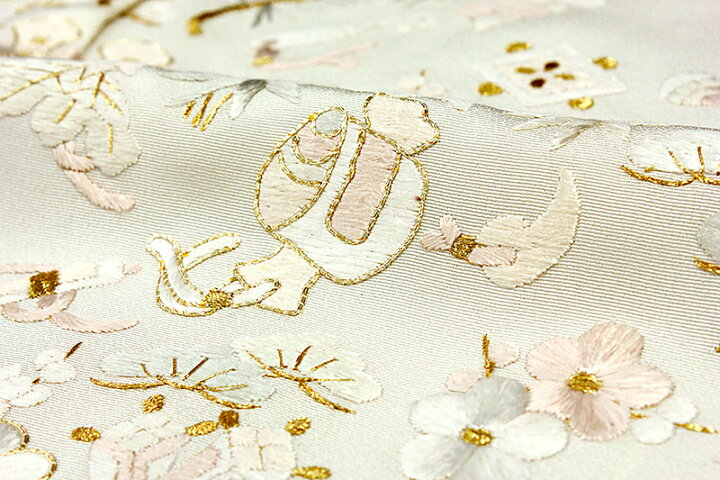 楽天市場】訪問着 手刺繍 正絹 渋ピンク 灰梅色 宝尽くし 松竹梅 最  