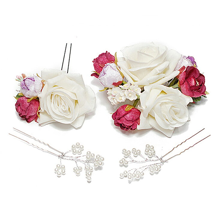 楽天市場 髪飾り 成人式 花 振袖 袴 豪華4点セット ピンク 白 薔薇 バラ パールビーズ ヘアアクセ かんざし 簪 ヘッドドレス 卒業式 結婚式 入園式 卒園式 謝恩会 七五三 浴衣 パーティー ハンドメイ 髪型 ヘア 髪型 ヘアスタイル ヘアアレンジ ドライフラワー 和装 着物