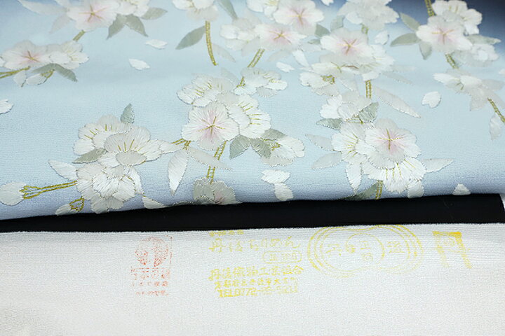 楽天市場】訪問着 手刺繍 正絹 黒地 桜 未仕立て 仮絵羽 フォーマル 