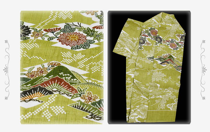 楽天市場】栗山吉三郎 名古屋帯 栗山紅型 和染紅型 紅型染 薄 抹茶 桜 