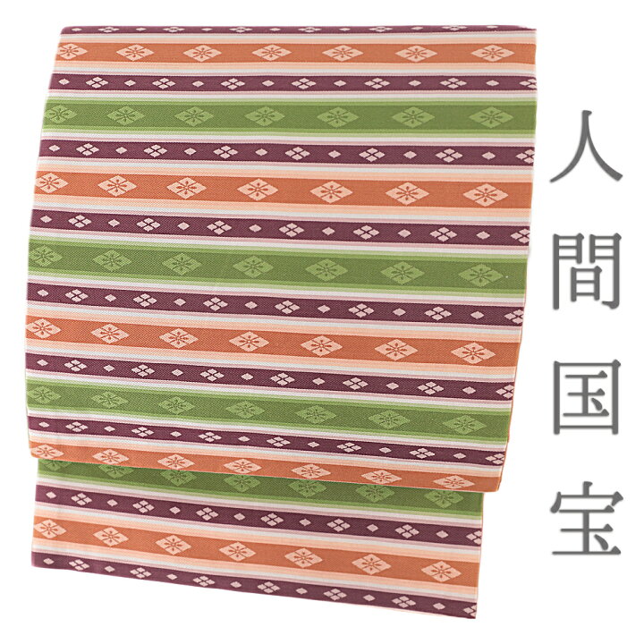 楽天市場】【 中古 】 人間国宝 喜多川平朗 喜多川俵二 開き名古屋帯  