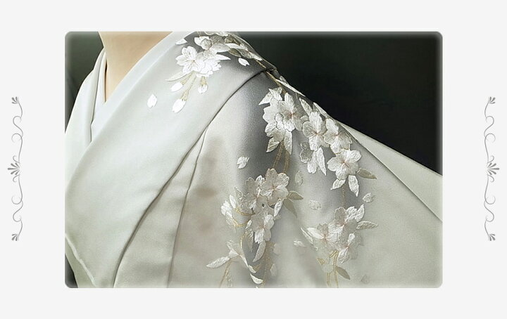 楽天市場】訪問着 手刺繍 正絹 桜 胡蝶蘭 フォーマル 結婚式 入学式 