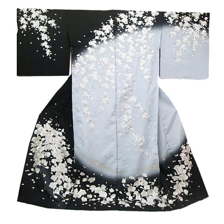 楽天市場】訪問着 手刺繍 正絹 桜 胡蝶蘭 フォーマル 結婚式 入学式 