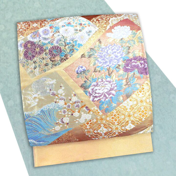 楽天市場】在庫処分 袋帯 美しいキモノ掲載柄 新品 正絹 唐織 金糸 金 