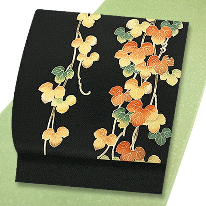 正絹ちりめん染め名古屋帯ら 