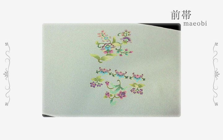 楽天市場】岡重 老舗 岡重 九寸 名古屋帯 反物 薄水色地 水色 花唐草 