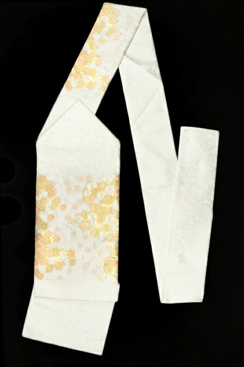 楽天市場】名古屋帯 山口美術織物 西陣織 唐織 白 金銀糸 花 菊 楓 桜  