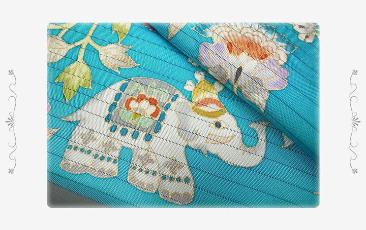 楽天市場】岡重 名古屋帯 夏物 名古屋帯 カジュアル 象更紗 夏塩瀬