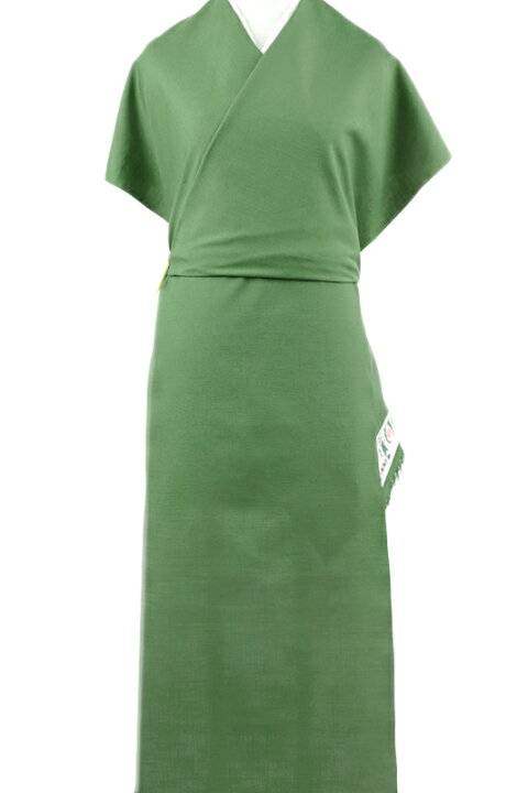 楽天市場】結城紬 紬 結城織物 正絹 緑 渋緑 カーキ 未仕立て 反物  