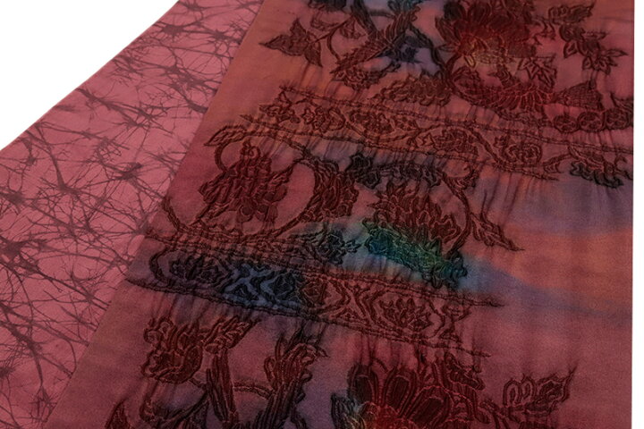 楽天市場】【 中古 】 袋帯 洒落袋帯 正絹 纐纈織 ふくれ織 友禅染  