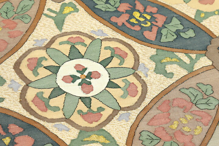 楽天市場】【 中古 】 袋帯 蘇州明綴れ 正絹 リサイクル グレージュ  