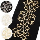 半衿 振袖 成人式 半襟 刺繍 白地 黒地 金 銀 唐草 金糸 ちりめん おしゃれ 半衿 シルエリー Silelly フォーマル お洒落 振袖 和装 着物 No.wk-haneri-0002