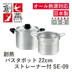 �y����񂹁z�n�� �p�X�^�|�b�g 22cm SE-09 �X�e�����X�� �W�E�X�g���[�i�[�t