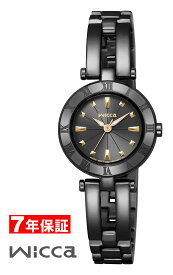 【 2000円割引クーポンあり 】シチズン ウィッカ ソーラーテック ハーフバングル オールブラックモデル CITIZEN wicca SOLAR-TECH レディース腕時計 KP2-647-51
