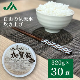 パックご飯 320g×30食パック 加賀飯　レトルトご飯 パック レンジ 一人暮らし レトルトごはん インスタント パックごはん ごはんパック ご飯パック アウトドア レーション