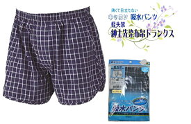 キャロン　吸水パンツ　チョビ漏れ対策（30CC）布帛トランクスタイプ　綿100％　 M・Lサイズ外観は普通と変らず日本製【メール便可】