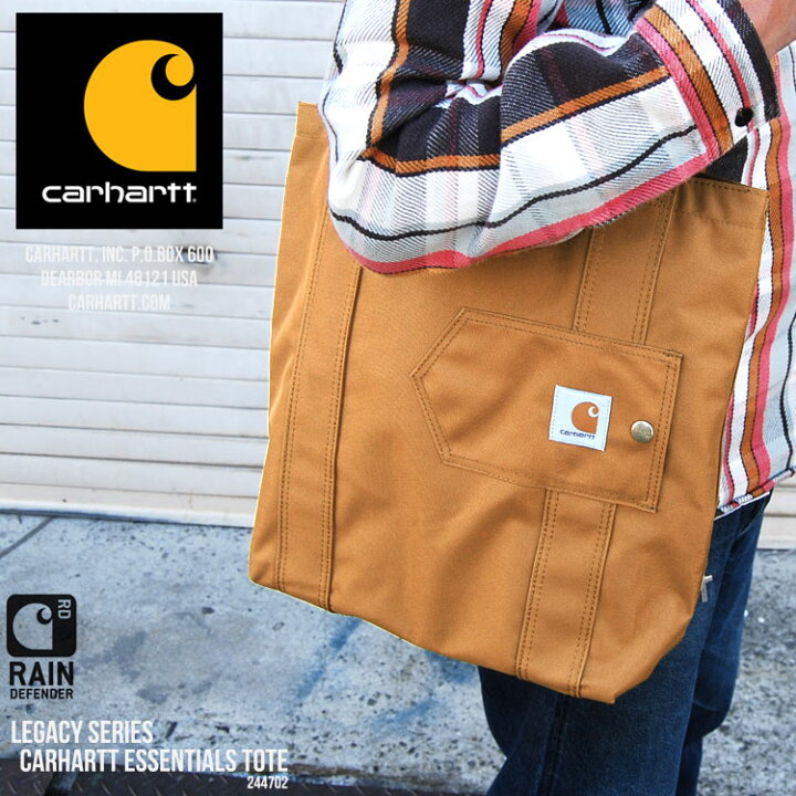 楽天市場 トートバッグ Carhartt カーハート ブランド メンズ レディース トート ブラウン ブラック ロゴ タグ ワーク アメカジ ストリート マザーズバッグ カジュアル 手提げバッグ 旅行 中学生 高校生 大人 頑丈 丈夫 シンプル ポケット 通勤 通学 かっこいい