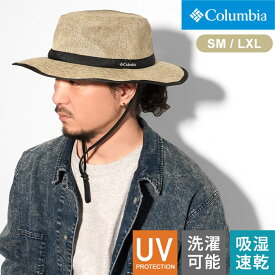 【5/25限定！抽選で最大100％ポイント還元★】麦わら帽子 Columbia コロンビア メンズ レディース サファリハット アドベンチャーハット キャンプハット サンフラワーフォークブーニー UVカット 洗濯可 折り畳み つば広 ストローハット 帽子 吸湿速乾 キャンプ アウトドア 登