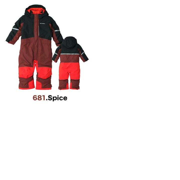 コロンビア Columbia ダウンジャンプスーツ コロンビアの防水フード付きスキーウェア グレー(ダウン)と青のパンツ コロンビア Columbia  バガ3スーツ SC9036 ベビー ジャンプスーツ キッズ つなぎ スノーウェア スキーウェア スノボウェア アウター 子供 男の子 女の子 ... コロンビア　ジャンプスーツ　スキーウェア