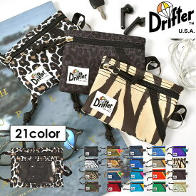 キーケース コインケース パスケース DRIFTER ドリフター コインポーチ 小銭入 鍵入れ カードケース 定期入れ マルチケース キーコインポーチ 財布 ミニポーチ 黒 カラフル レオパード ヒョウ柄 迷彩 カモフラ おしゃれ かっこいい かわいい メール便OK