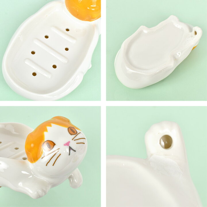 楽天市場】ソープディッシュ おしゃれ 陶器 猫 ねこ グッズ 雑貨 石鹸 