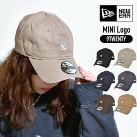 キャップ ニューエラ NEWERA レディース メンズ 9TWENTY ミニロゴ ローキャップ NY ヤンキース ロゴ 刺繍 綿 コットン ワンポイント 黒 紺 ベージュ ブラウン グレー 紫外線対策 日よけ 帽子 女性 男性 おしゃれ シンプル 春夏秋冬 ぼうし 中学生 高校生 Mini Logo cap 定番