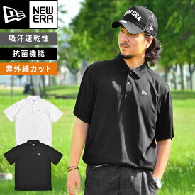 ゴルフウェア メンズ ニューエラ NEWEAR GOLF ポロシャツ 半袖 おしゃれ 春 夏 ゴルフ ポロ Tシャツ 大きいサイズ 吸汗 速乾 抗菌 紫外線対策 薄手 涼しい ドライ スポーツウェア ブランド ストレッチ テニス かっこいい M L XL レディース 大人 ブラック 13516932 13516933