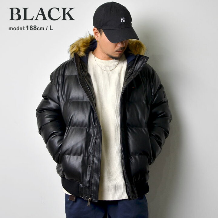 楽天市場】トミーヒルフィガー ダウンジャケット レザー メンズ TOMMY 